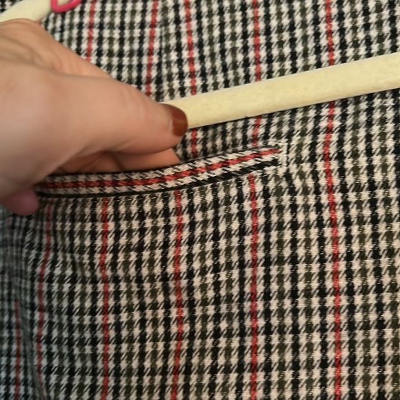 TOMMY JEANS Black/Olive/Orange/Cream Zip Front Lined Mini Skirt, Sz 14, GUC. - Picture 10 of 10